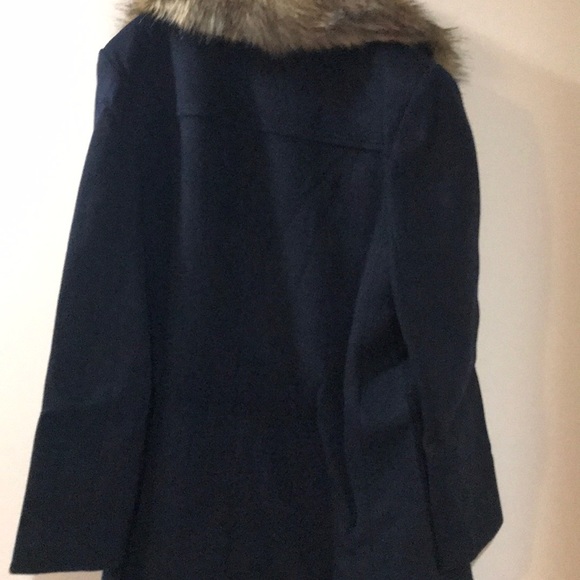 NWT-S,M,XL- Ann Taylor Loft Faux Fur Collar Coat - Forever Navy - Picture 7 of 12